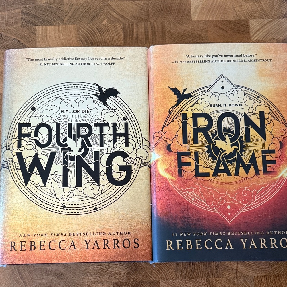 Fourth Wing & Iron Flame Hardcover Book Bundle by Rebecca Yarros